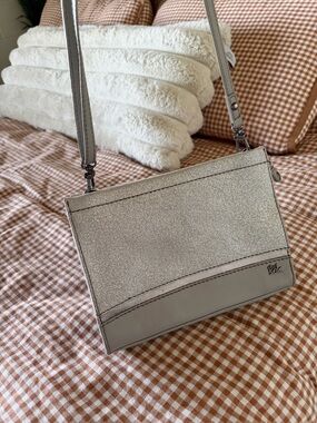 The Sak Light Gray Glitter Crossbody Bag